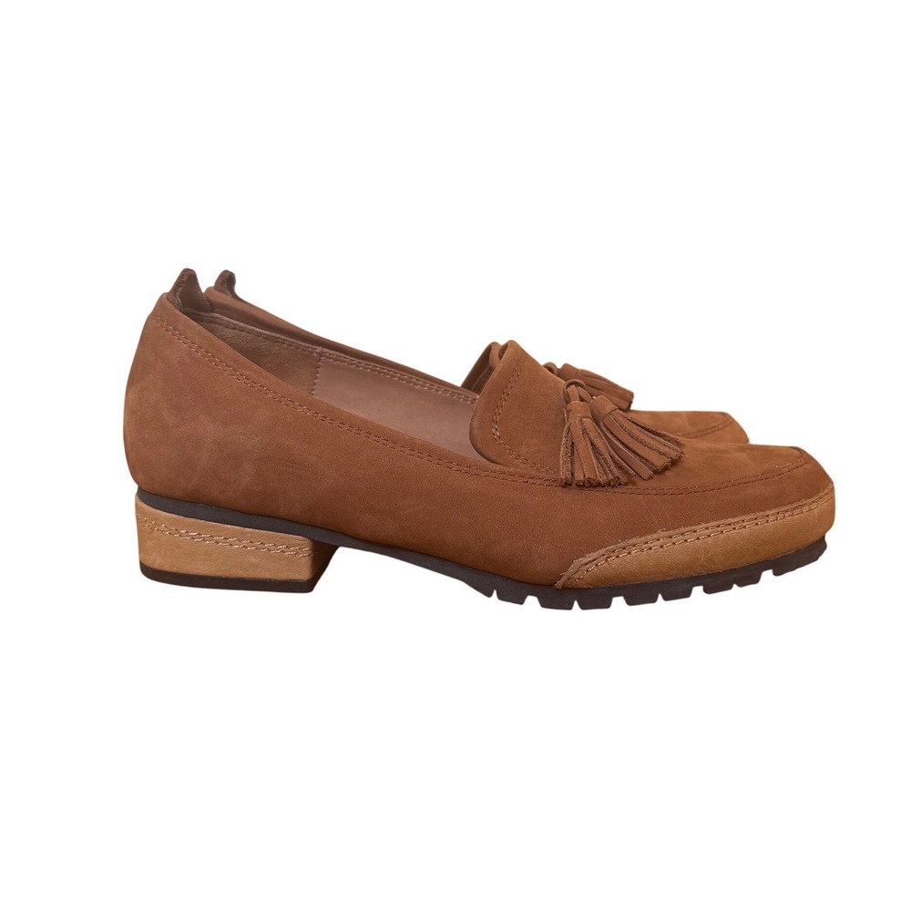 L'Amour Des Pieds Loafers Women Brown Suede Tassel Lug Sole SIZE 7M